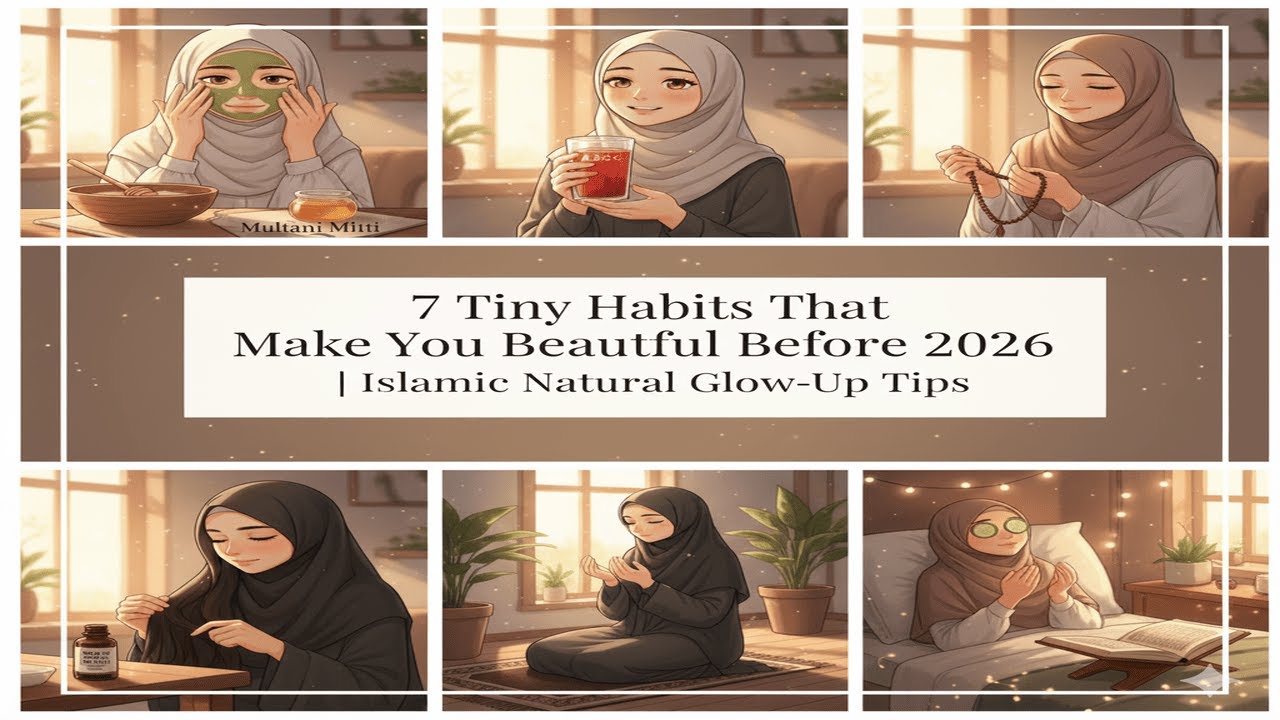 7 Tiny Habits That Make You Beautiful Before 2026 | Islamic Natural Glow-Up Tips for Women💖