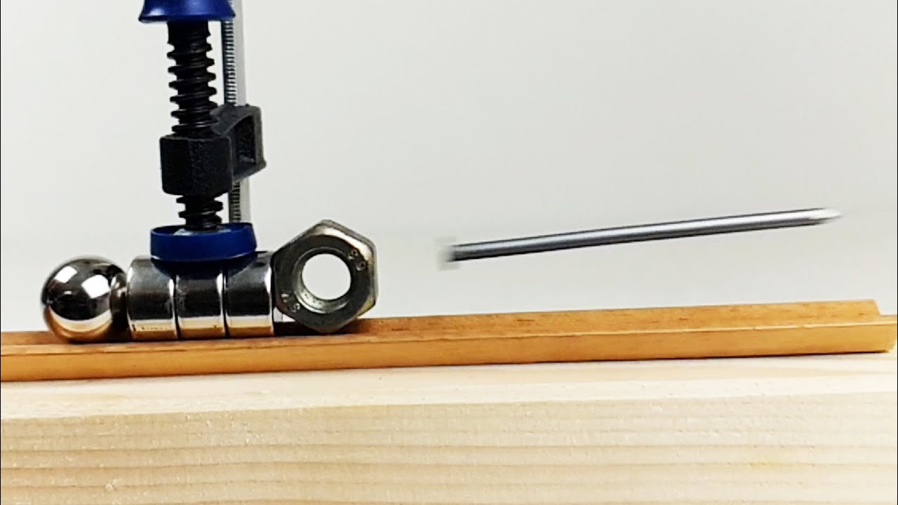 Gauss Cannon in Slow Motion | Magnetic Games