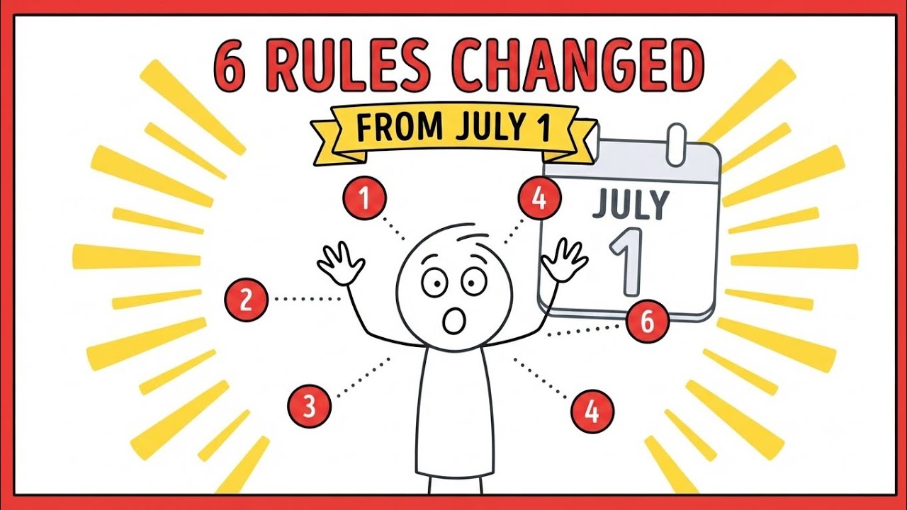 6 Big Money Rules Changed From July 1, 2026 &ndash; Check Before You Lose Money!