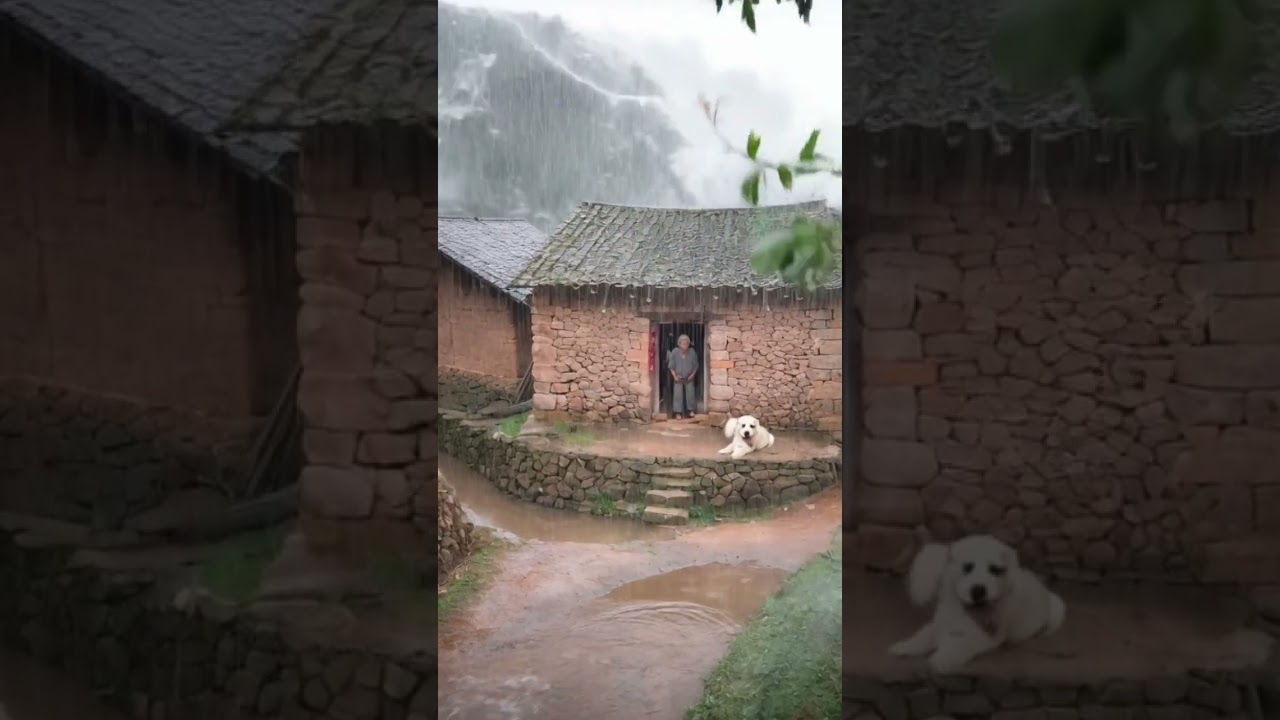 Heavy Rain at a Cozy Stone House 🌧️ | Relaxing Sleep & Nature Sounds