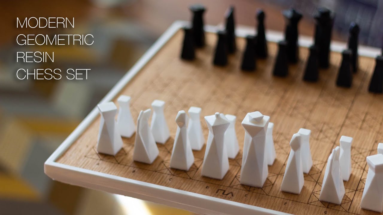 Making of the PLA Concept Modern Minimalist Geometric Resin Chess Pieces (ASMR) - DIY Build - Part 2