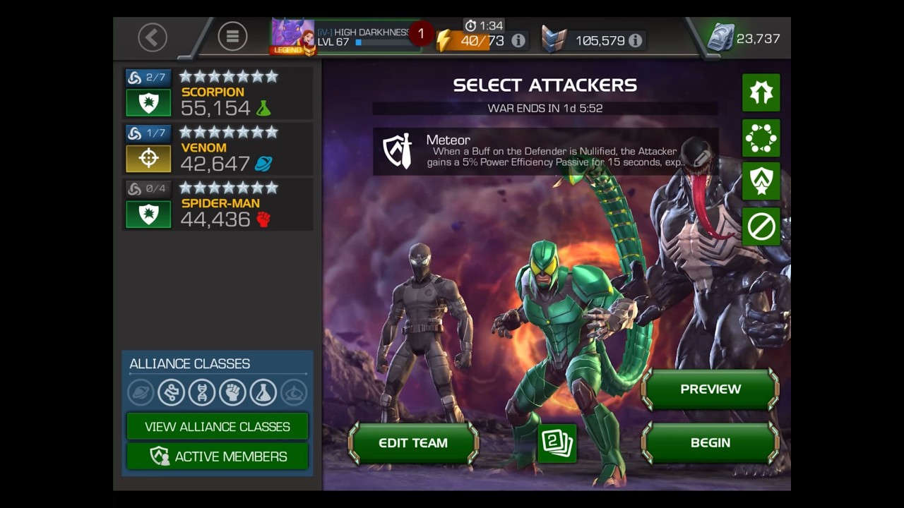 MCOC AW S65W02 Season of Scorpion but there's 7 fights in this video