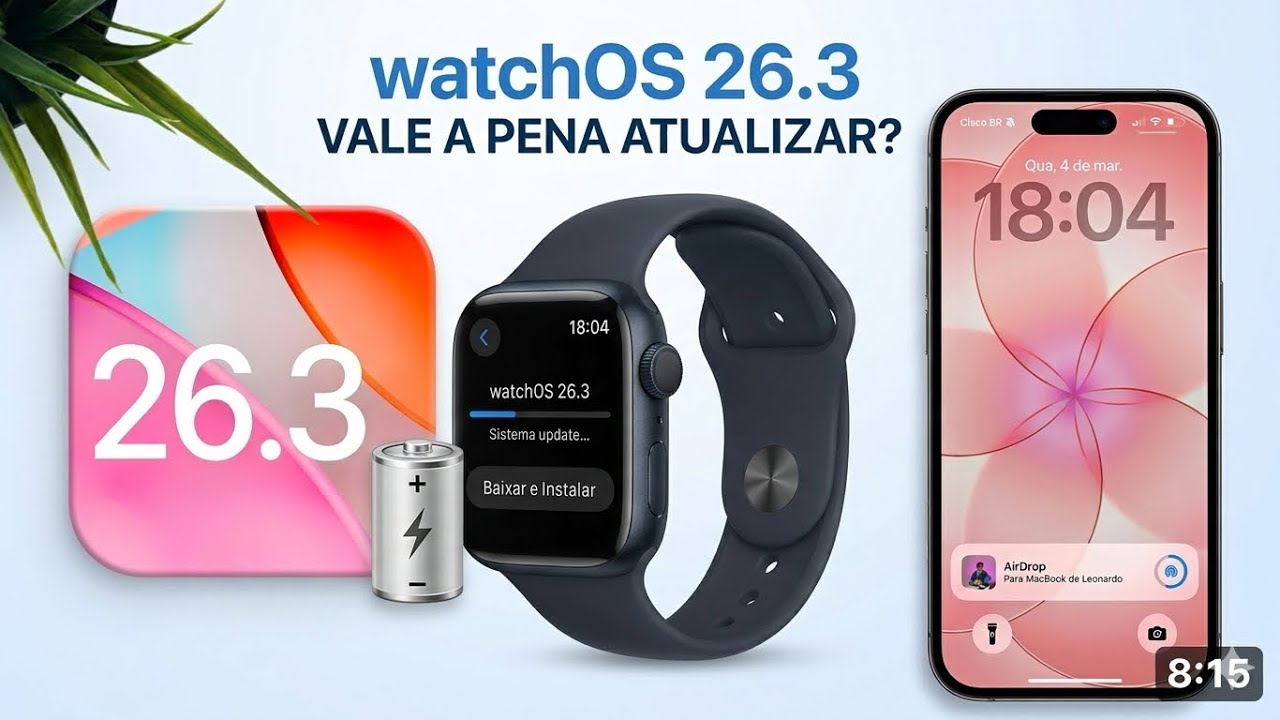 SAIU!!🔥 WatchOS 26.3 - VALE A PENA ATUALIZAR O APPLE WATCH ?😱