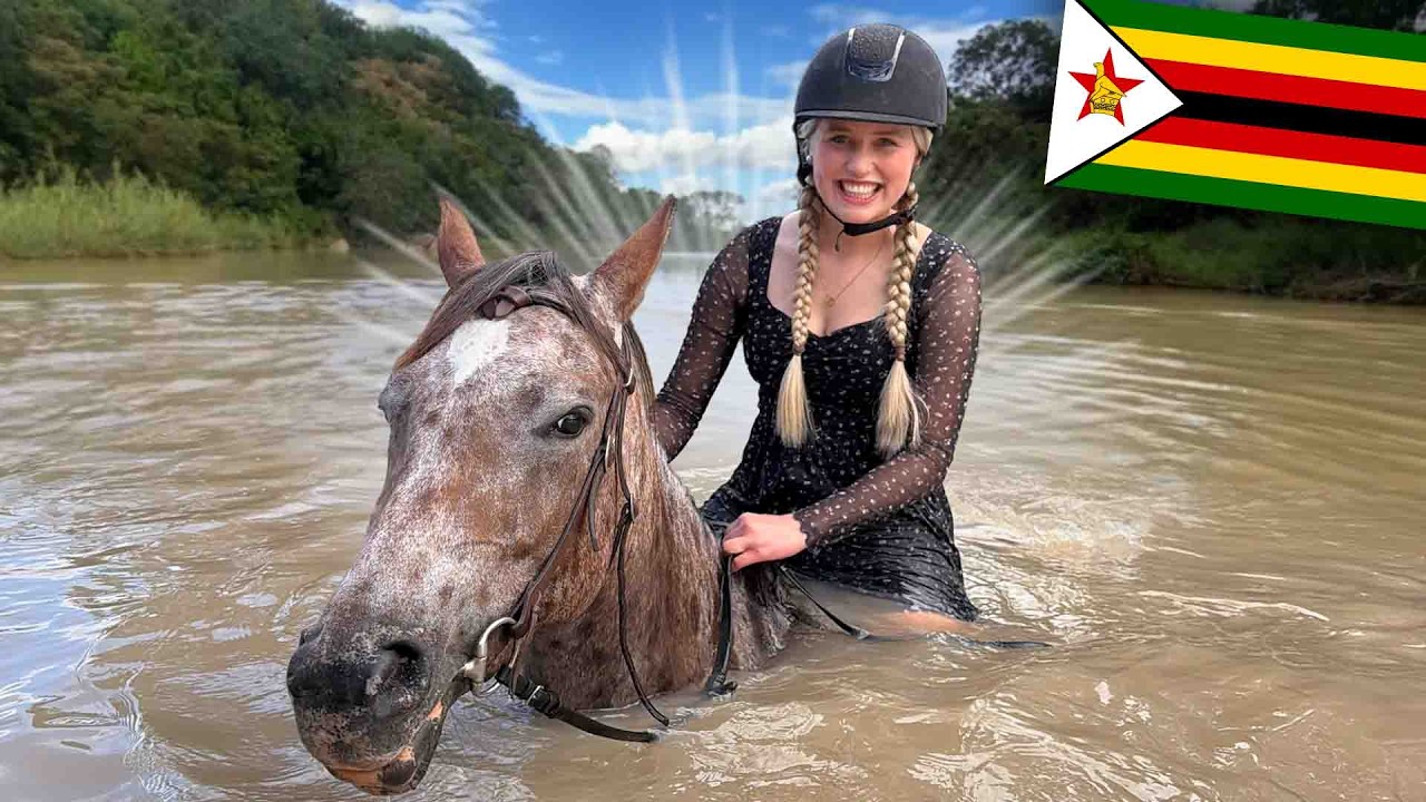 SCHWIMMEN mit den PFERDEN in AFRIKA!