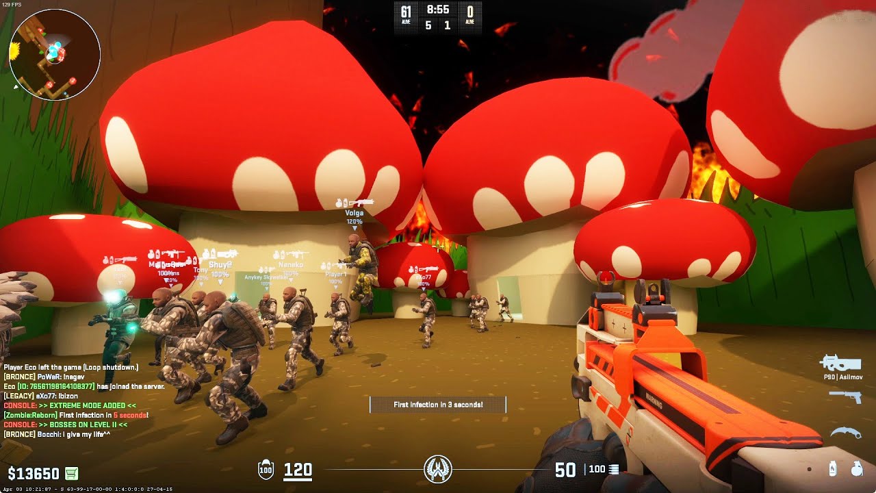 CS2 Zombie Escape ze_shroomforest_p (All Levels) On Mapeadores - Map test