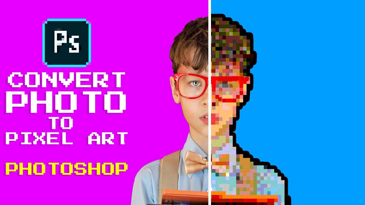 Преобразование изображения в пиксельную графику в PHOTOSHOP