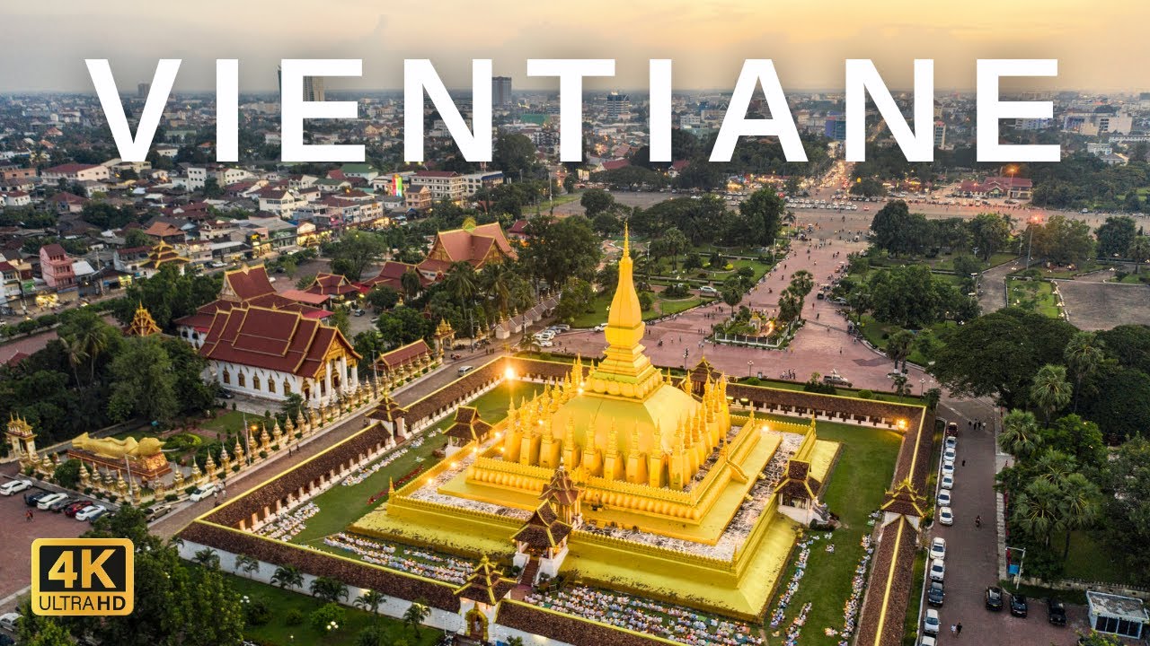 Vientiane, Laos 🇱🇦 in 4K Video by Drone