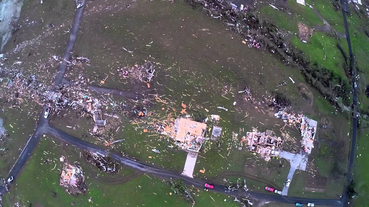 Aerial Drone Video of Tornado Damage in Vilonia and Western Pulaski County