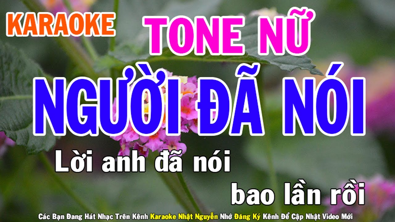 Người Đã Nói Karaoke Tone Nữ Nhạc Sống - Phối Mới Dễ Hát - Nhật Nguyễn