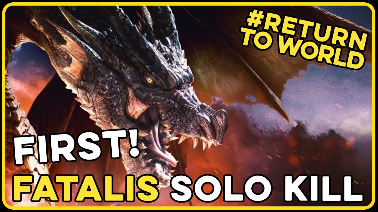 Fatalis SOLO Kill! My very FIRST!!! on Insect Glaive! #returntoworld