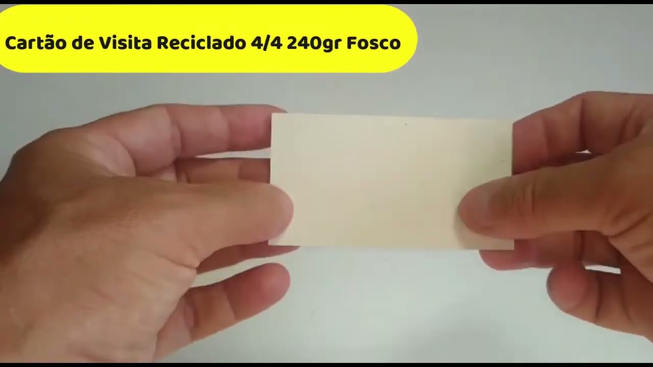 Cartão de Visita Reciclado 240gr 4 4 Fosco