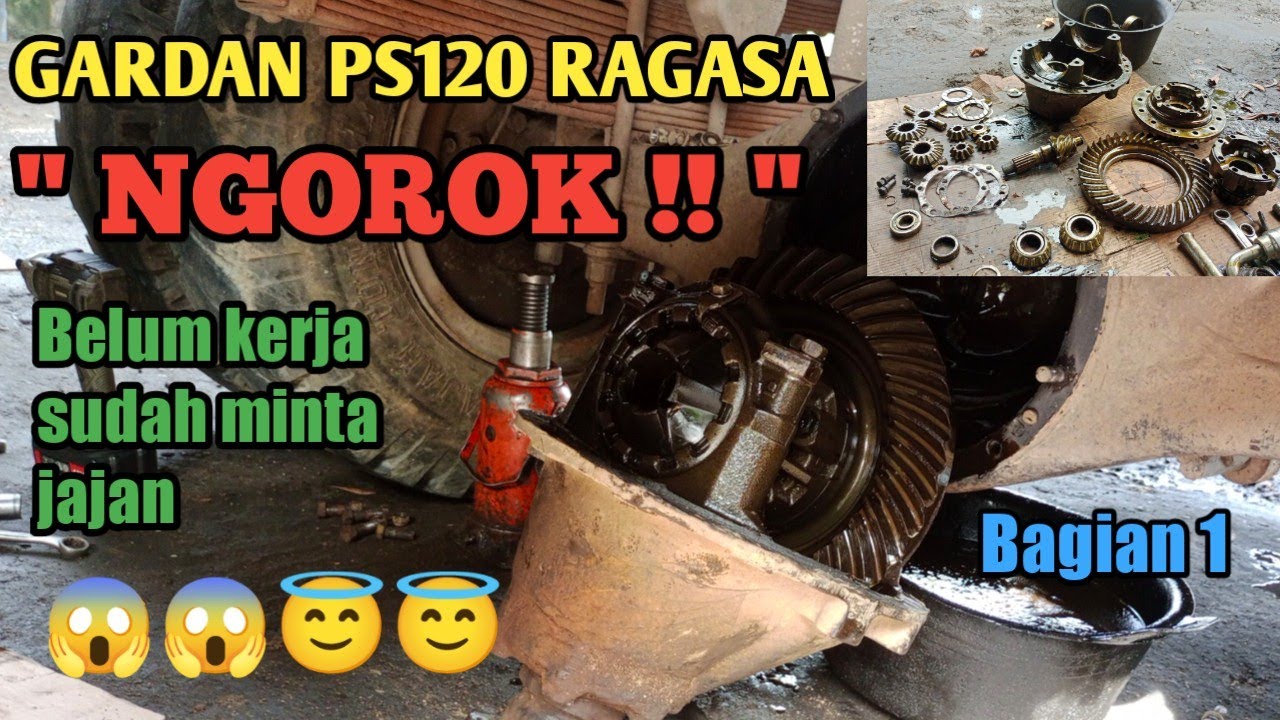 Ganti gear set baru gardan PS 120 Ragasa akibat bunyi ngorok