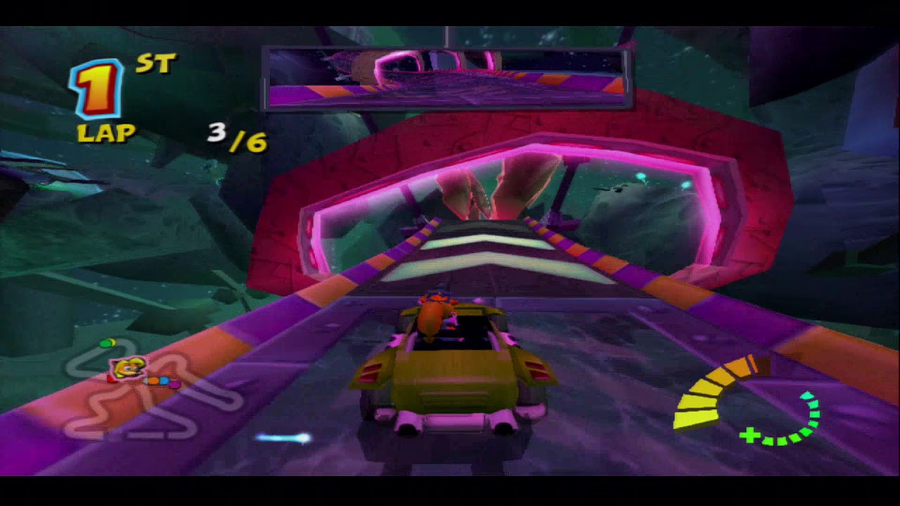 Crash Tag Team Racing Uranus Mine Coco PS2 Gameplay