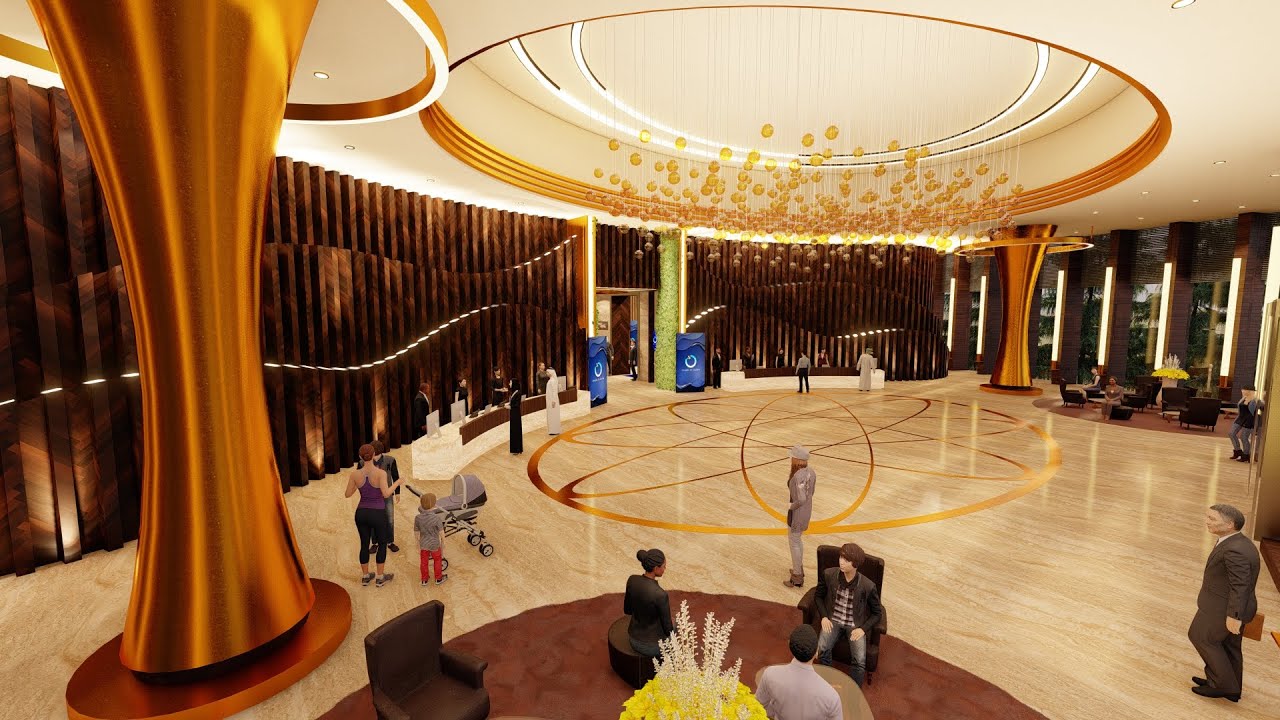 Virtual Event Venue Walkthrough with interactive live audience (3D Render Venue#1)