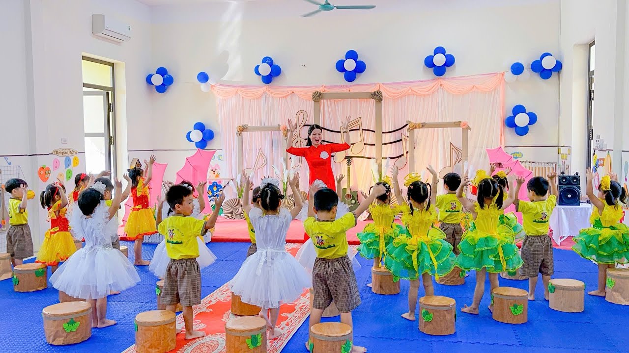 Hoạt động Âm nhac - Trẻ: 3-4 tuổi- Cô giáo: Nguyễn Thị Oanh - Trường MN Ninh Xuân, Hoa Lư, Ninh Bình