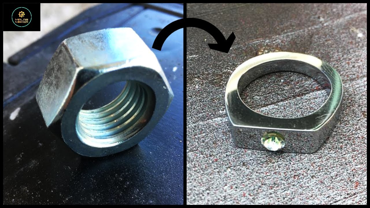 DIY Кольцо SWAROVSKI из ОРЕХОВОЙ стали