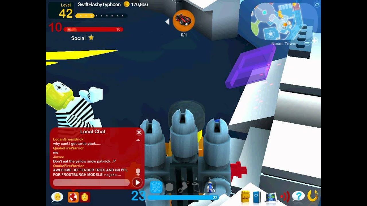 Lego Universe - Really small, crowded, mod party!