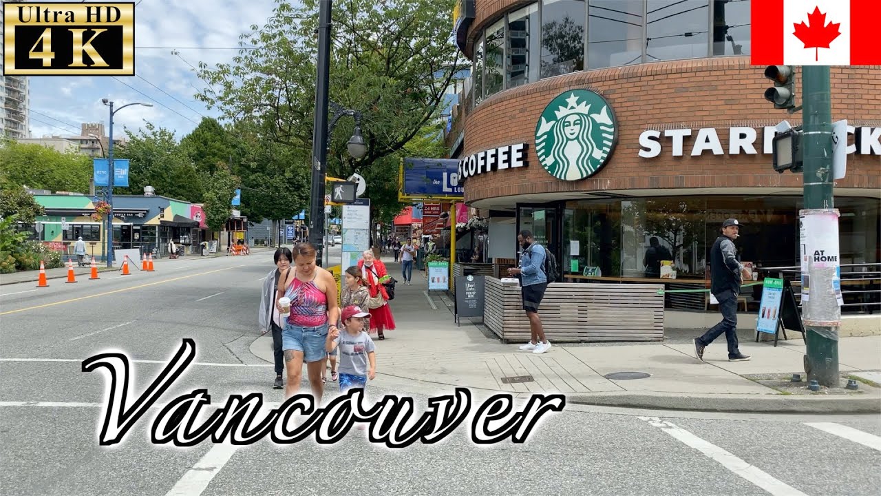 🇨🇦Vancouver Summer Walk - West End District | Davie Street -【4K 60fps】