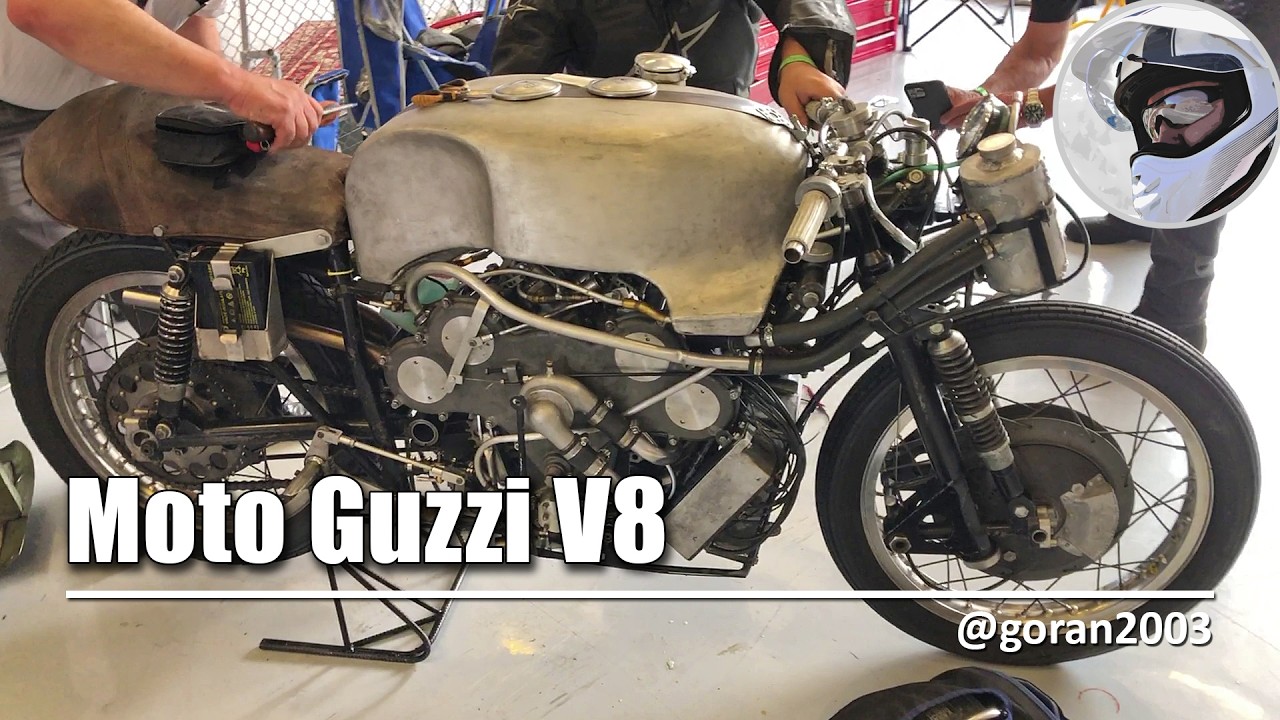 Двигатель Moto Guzzi V8 под капотом — при участии Джакомо Агостини.