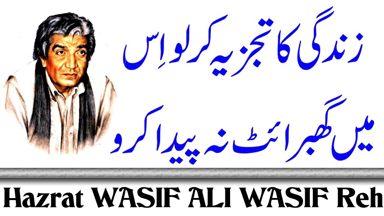 WASIF LINES ~~ LIFE ANALYSIS( زندگی کا تجزیہ کر لو اِس میں گھبرائٹ نہ پیدا کرو)