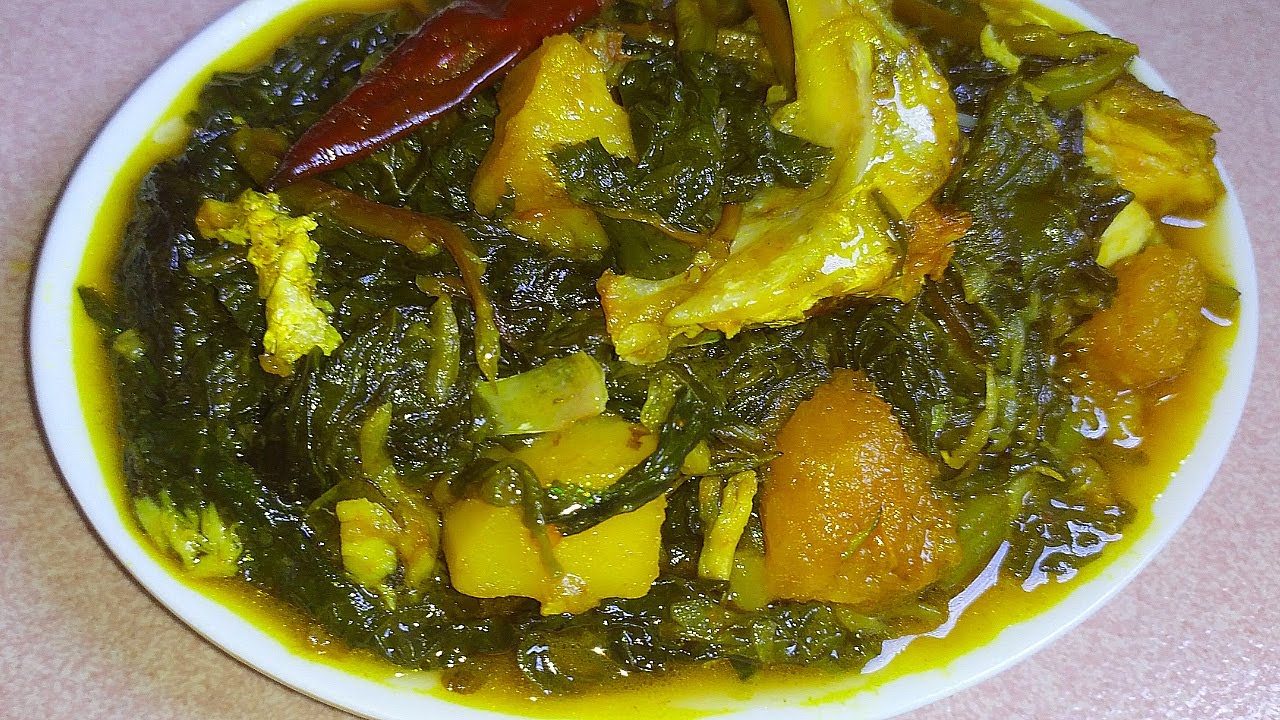 মাছের মাথা দিয়ে পুঁইশাকের রেসিপি || pui shak recipe || পুঁইশাক রেসিপি || Malabar Spinach recipe