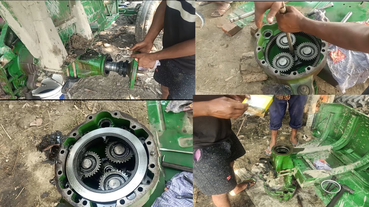 John deere Rear Axle Bearing change 5050d | rear axle oil seal remove | bade chakka ka bearing chang