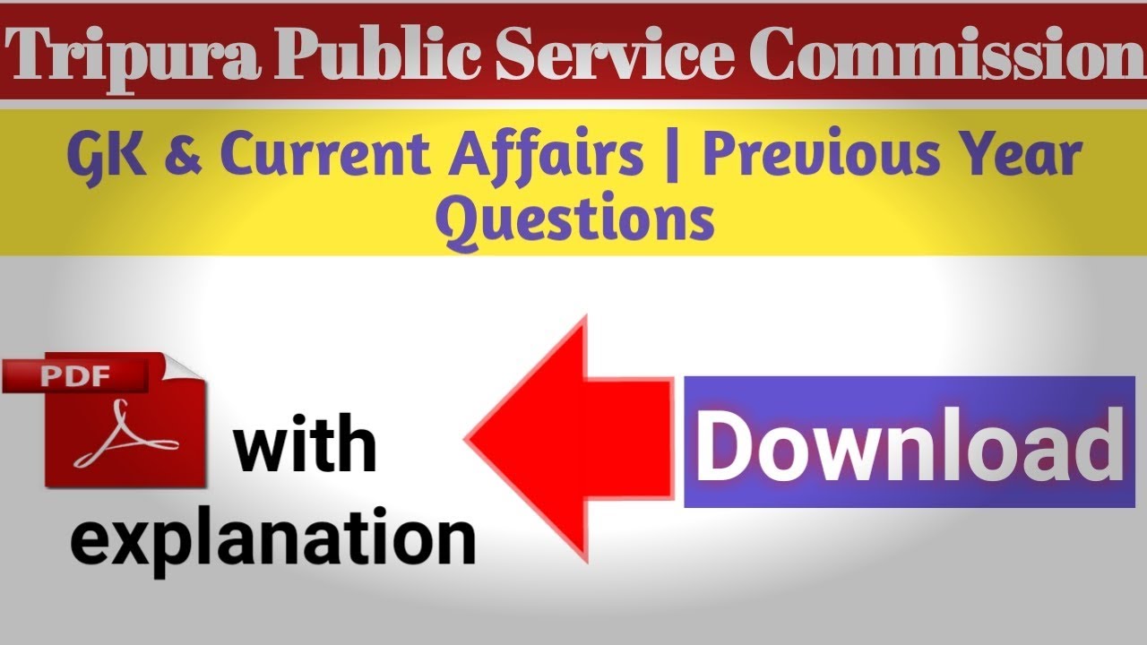 TPSC Tripura GK | Previous Year Questions