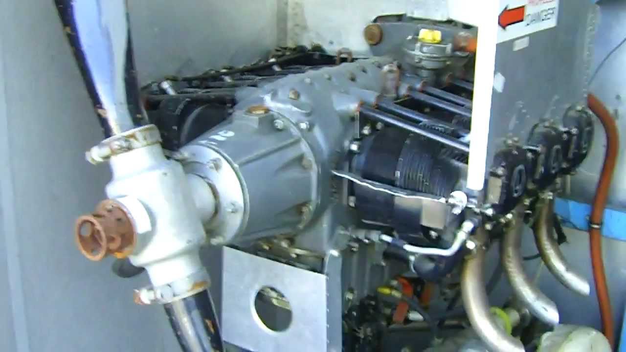 Lycoming GO-435 6 Cylinder Horizontally Opposed Air-Cooled Engine on a test stand