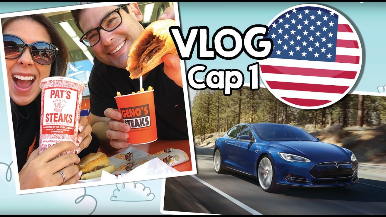 Dirigi um Tesla o carro que dirige sozinho /  E batalha de Cheese Steak na Filadelfia.