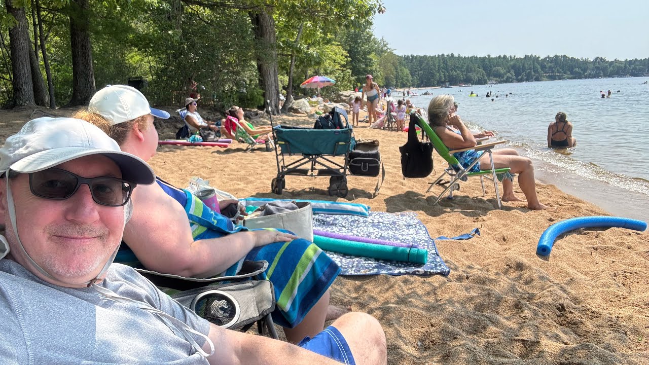 One of the best lake beaches🏝️in Maine USA!
