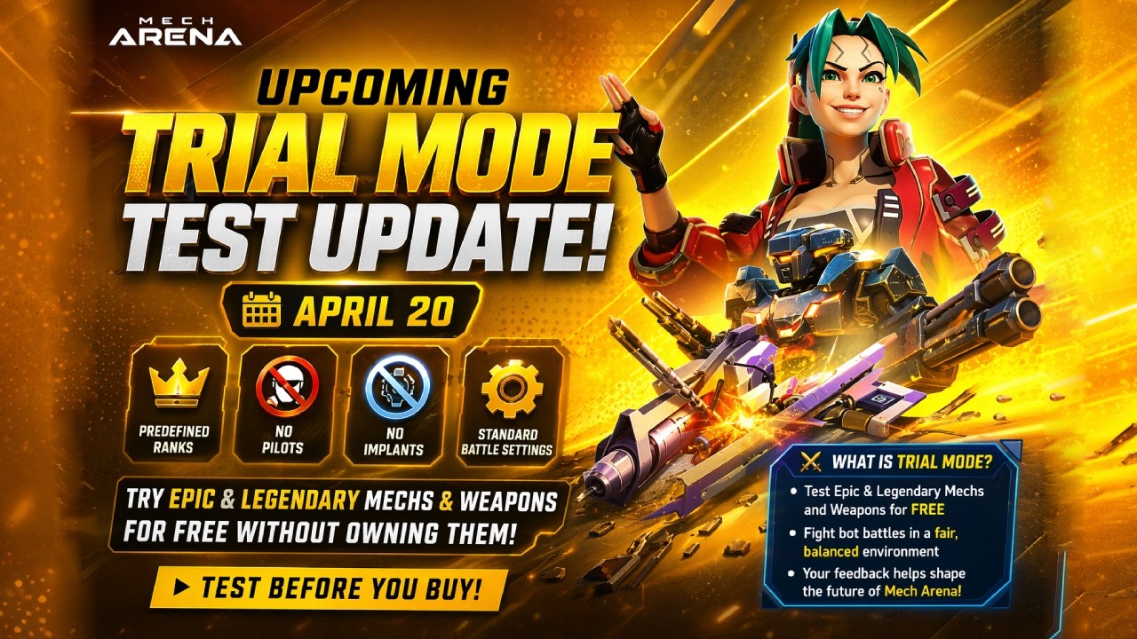 TRY LEGENDARY MECHS FOR FREE?! 😱🔥 NEW UPDATE APRIL 20 | MECH ARENA