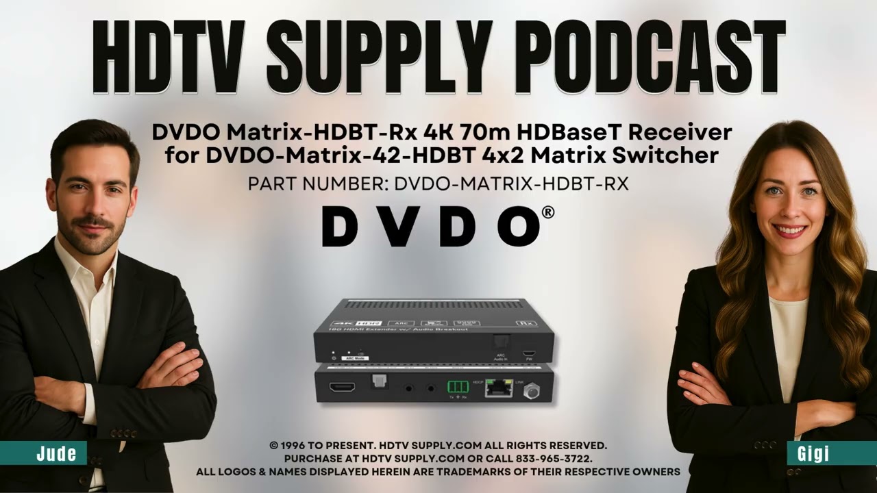 DVDO Matrix-HDBT-Rx 4K 70m HDBaseT Receiver for DVDO-Matrix-42-HDBT 4x2 Matrix Switcher