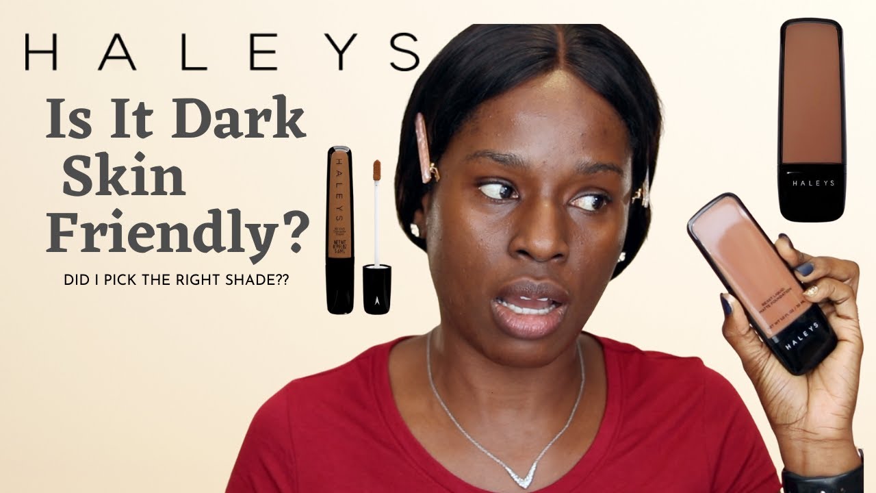 HALEYS BEAUTY MAKEUP FIRST IMPRESSION | FOUNDATION AND CONCEALER TRY-ON FOR DARK SKIN | TEMIE