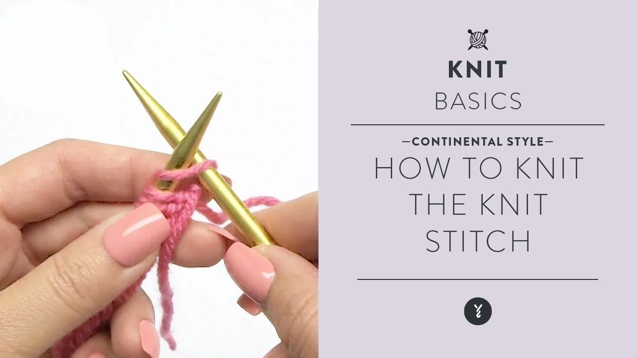 How to Make the Knit Stitch | Continental Style | Beginner Knitting Tutorial | Learn to Knit