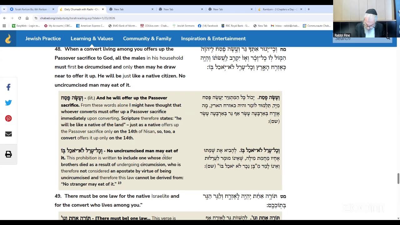 Torah Portion Bo, 6th Portion