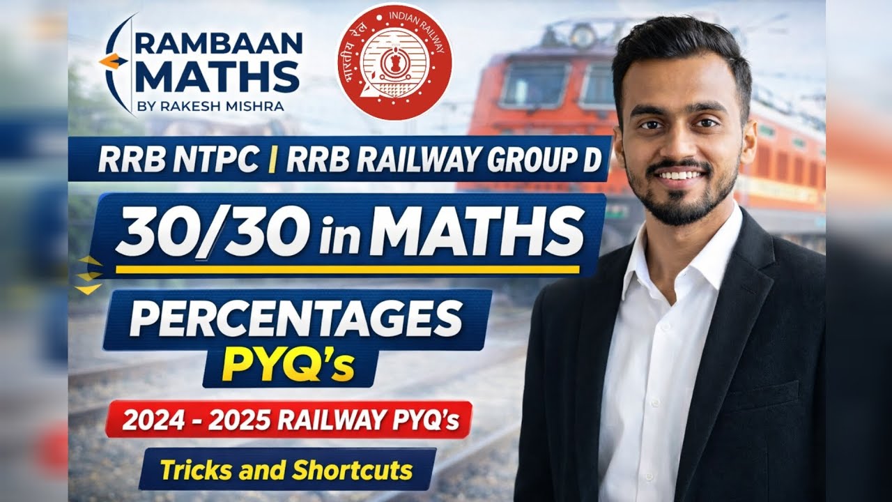 RRB NTPC Percentage PYQs 2024–25 | Chapterwise PYQ + Tricks (Real Shift Questions) #rambaanmaths 
