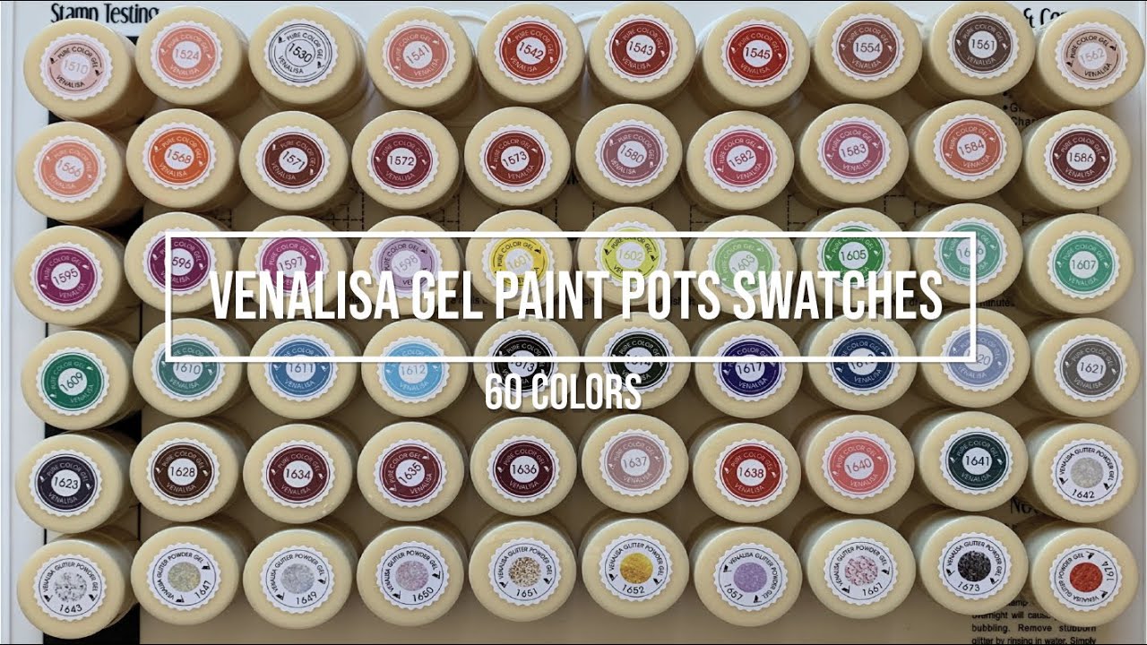 Venalisa Gel Paint Pot Swatches | 60 Colors // nailtingswithviv