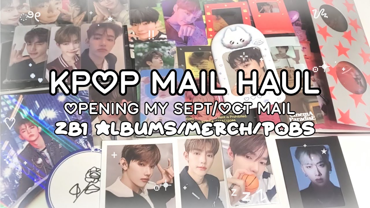Kpop mail haul ⋆.˚ |꒰ + zb1 cinema paradise albums, photocards !꒱