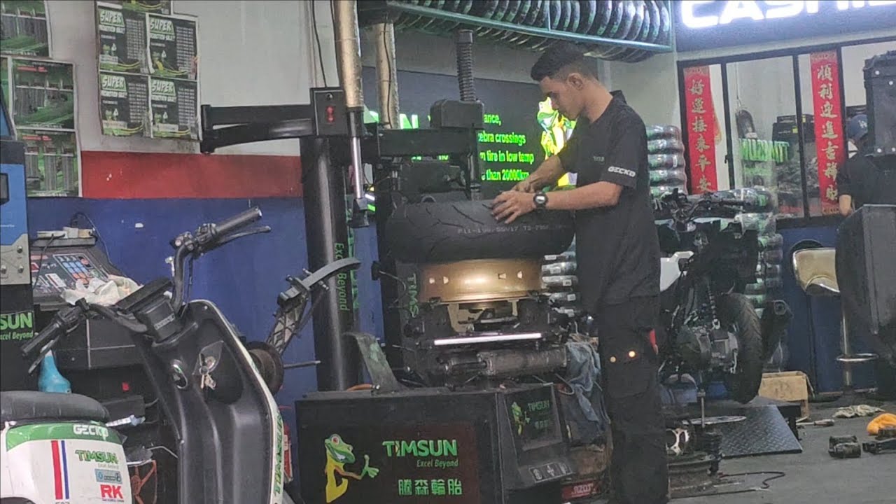 New rear tyre and hari raya shopping