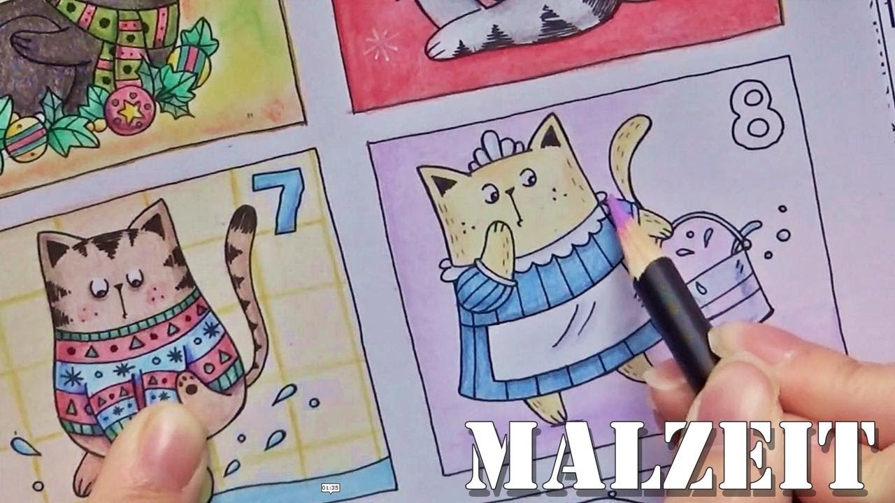 🎄 Speed Coloring / Malzeit: Fleißige Katze & das Paletten-Experiment 🐱🧼 | A Million Christmas Cats