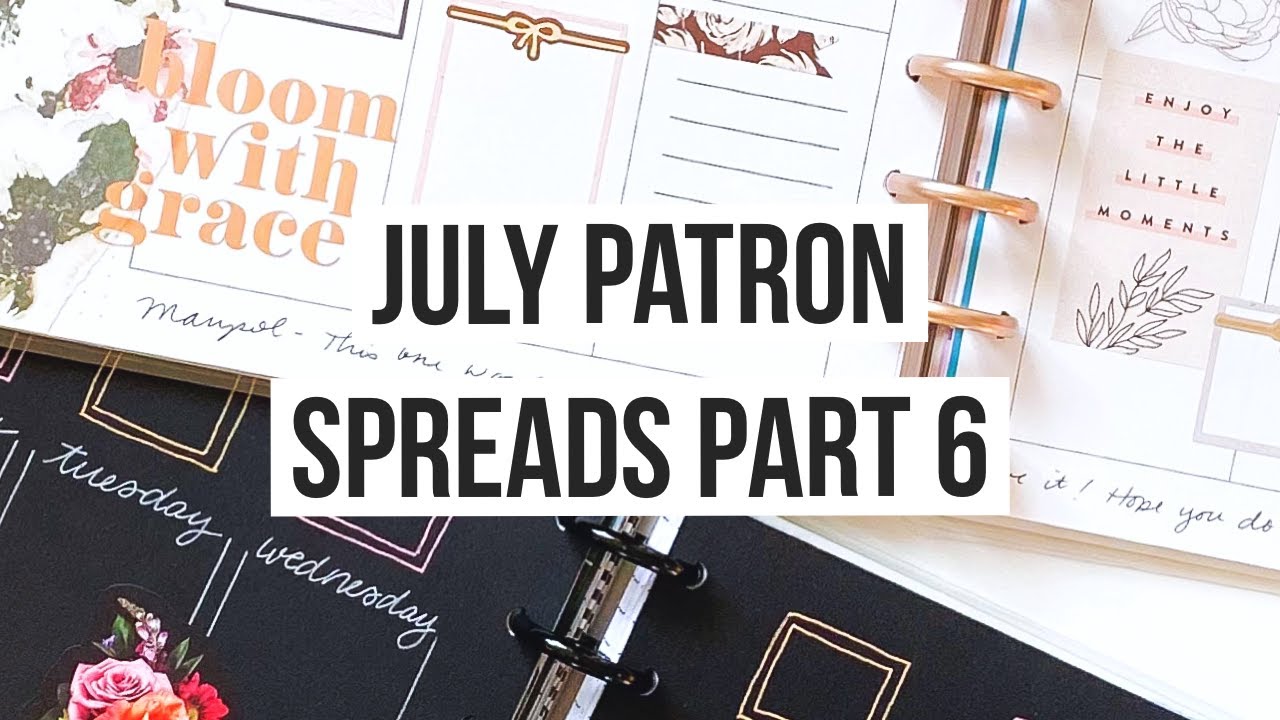 Plan With Me | July 2021 Patron Spreads Pt 6 | Cindi & Marysol | Big Happy Planner | Blackout Spread
