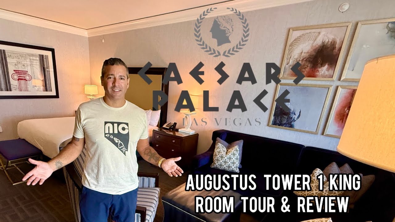 Экскурсия и обзор номера с одной кроватью размера «king-size» в Caesars Palace Augustus Tower