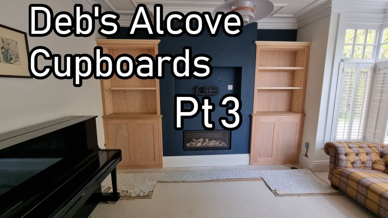 Debra's Alcove cupboards & Shelves build Pt3 -  Making the doors & fitting soft close cabinet hinges