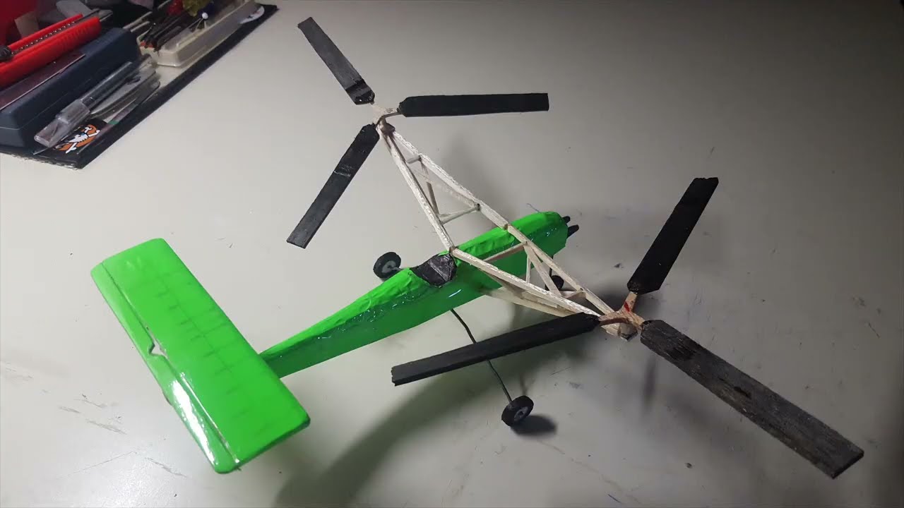 Focke Achgelis FA16 Little Balsa Build #gyroplane #modelplane #aviation #scratchbuild #wood #plane