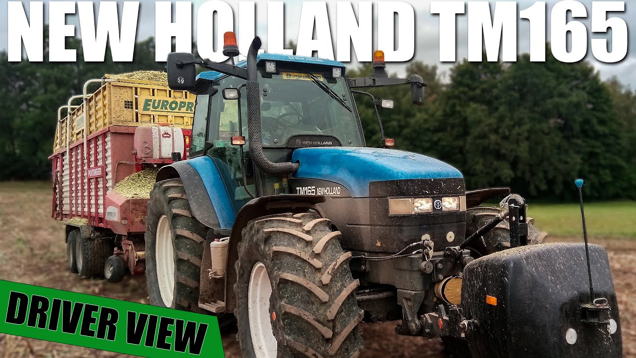 NEW HOLLAND TM165 + Pottinger Europrofi 5000 Driving from the GoPro view