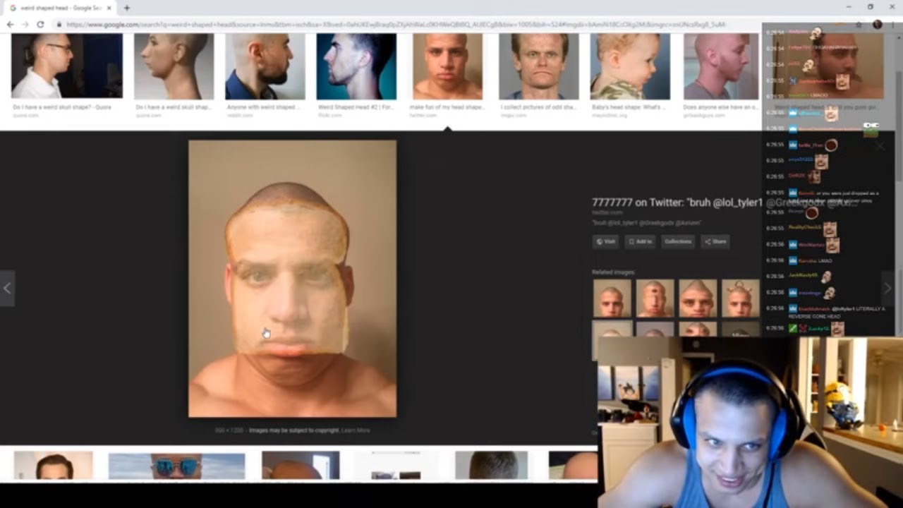 Tyler1 Googles Weird Head Shapes