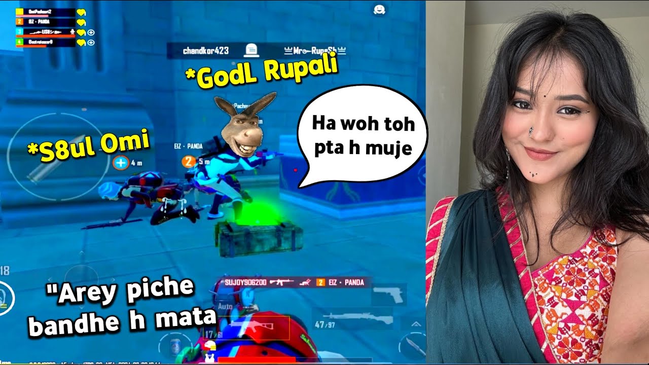 GODL RUPALI IS BACK WITH HER PIROO GAMEPLAY | BGMI FUNNIEST GIRL SQUAD🤣