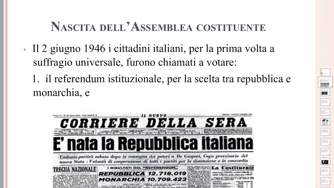 Lezione 4: L’Assemblea costituente