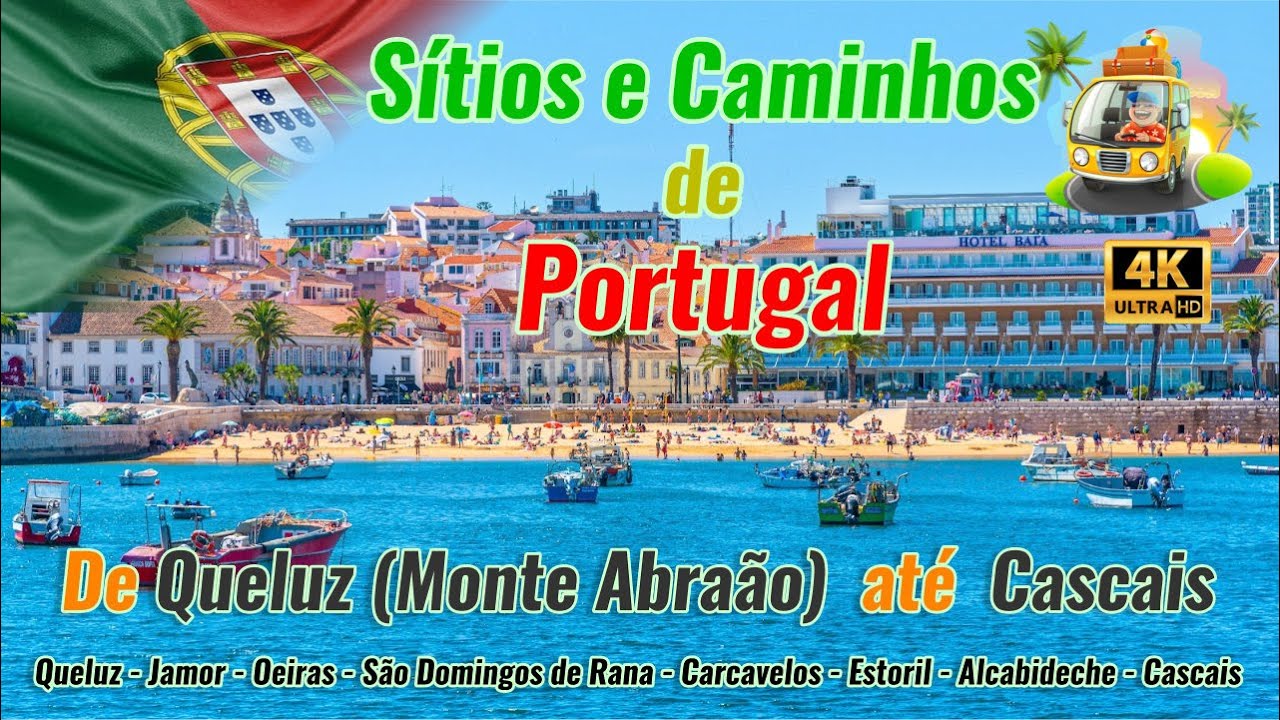 QUELUZ, SINTRA ATÉ CASCAIS, PORTUGAL, VIAGEM, DRIVING, OSMO ACTION, OEIRAS, CARCAVELOS, ESTORIL, 4K