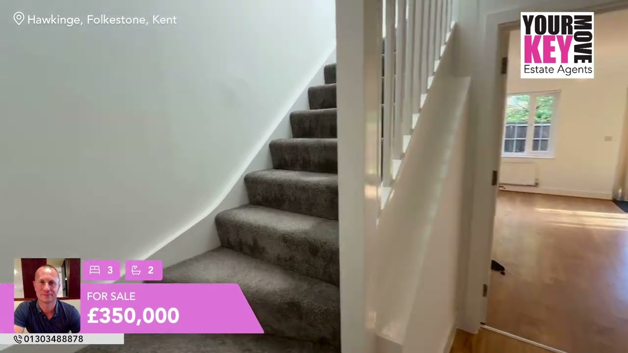 No Onward Chain | Stunning 3-Bed Family Home in Hawkinge, Folkestone | Key Move Ltd